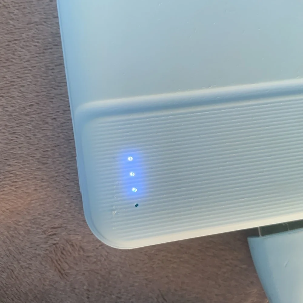 Light Blue Portable Charger with Cable